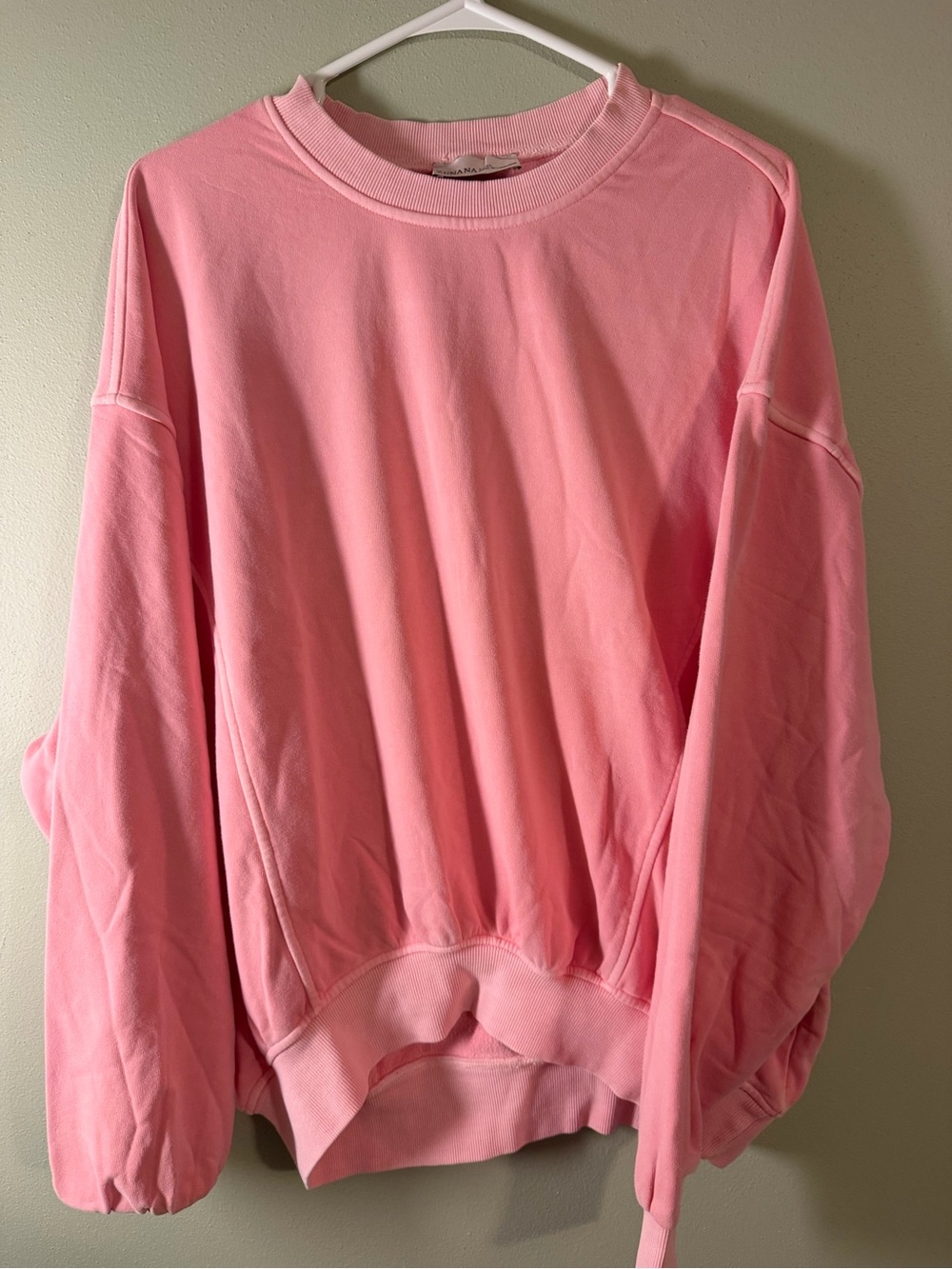 Zenana Outfitters Oversized Pink Crewneck Sweatshirt